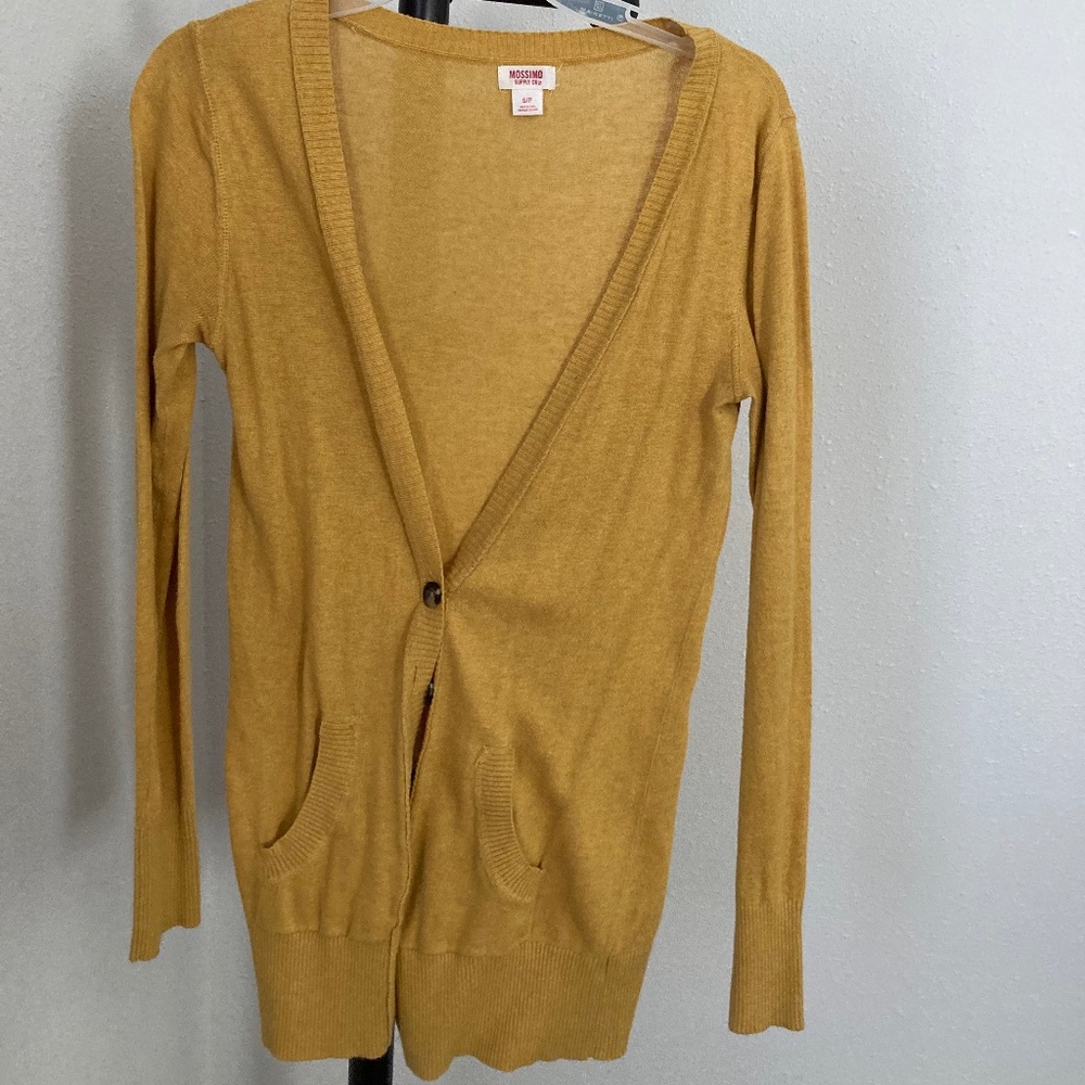 Long Gold Cardigan